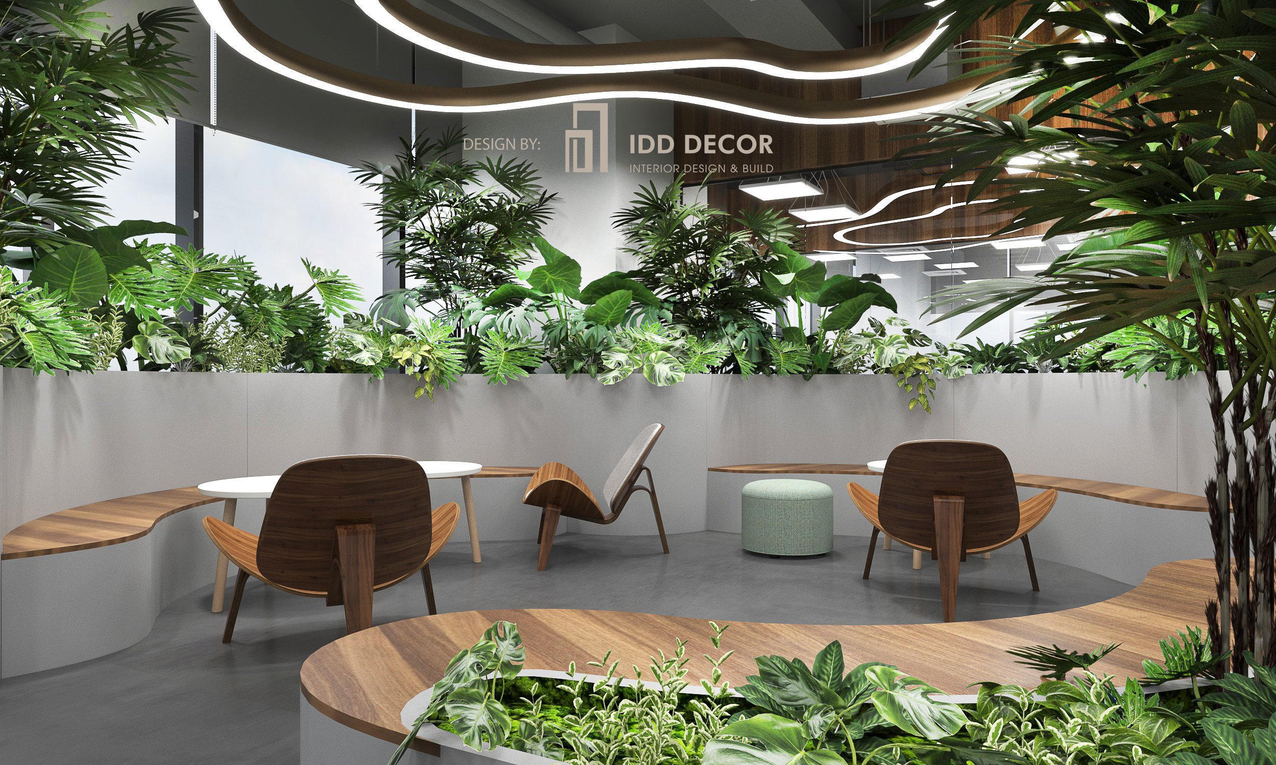 Mô phỏng văn phòng xanh từ IDD Decor