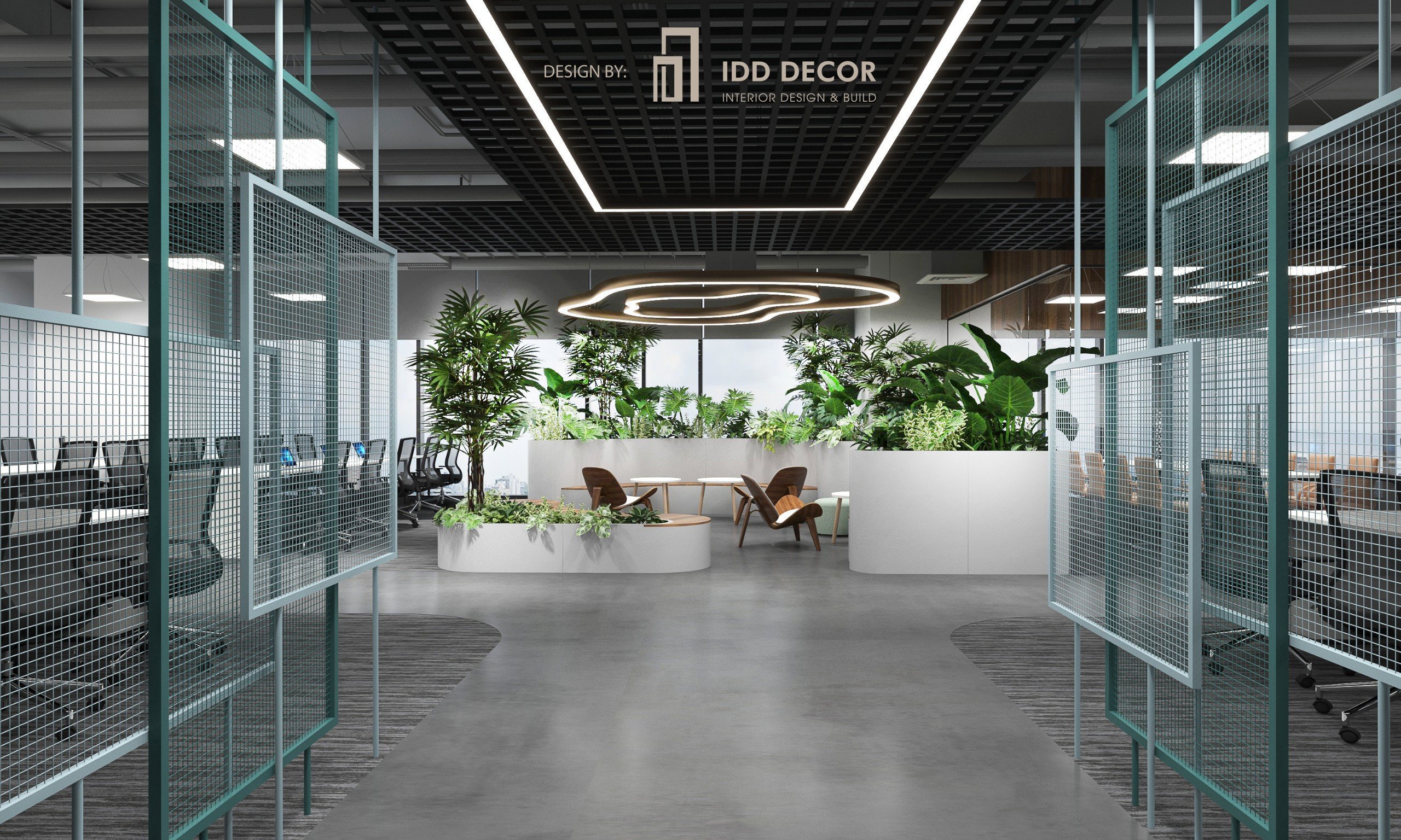 Mô phỏng văn phòng xanh từ IDD Decor 