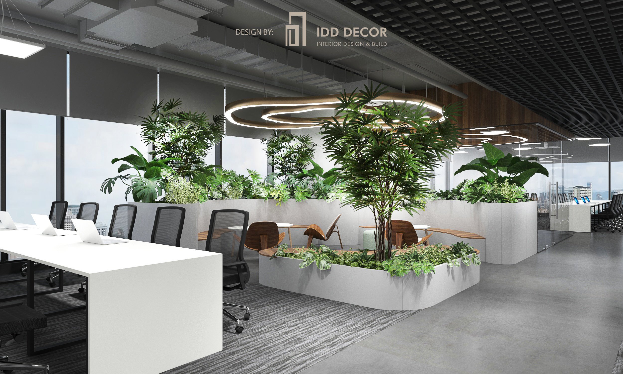 Mô phỏng văn phòng xanh từ IDD Decor